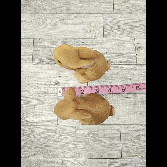 Homco Bunny Rabbit Figurine Set #1465 Vintage Home Interior Porcelain Retired - Picture 7 of 7